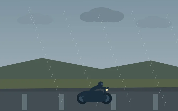 Pioggia, freddo e meteo variabile in moto: cosa controllare prima di partire